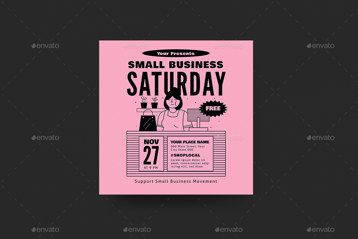 Small Business Saturday Event Flyer Set by guper | GraphicRiver